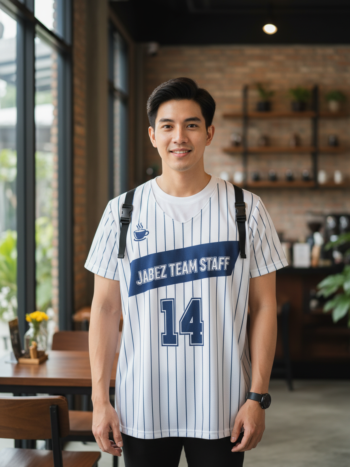 ออกแบบเสื้อกั๊ก รับผลิตเสื้อกั๊ก JABEZ ด้านหน้า