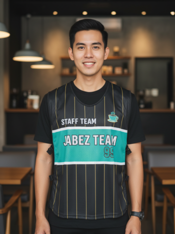 ออกแบบเสื้อกั๊ก รับผลิตเสื้อกั๊ก JABEZ ด้านหน้า