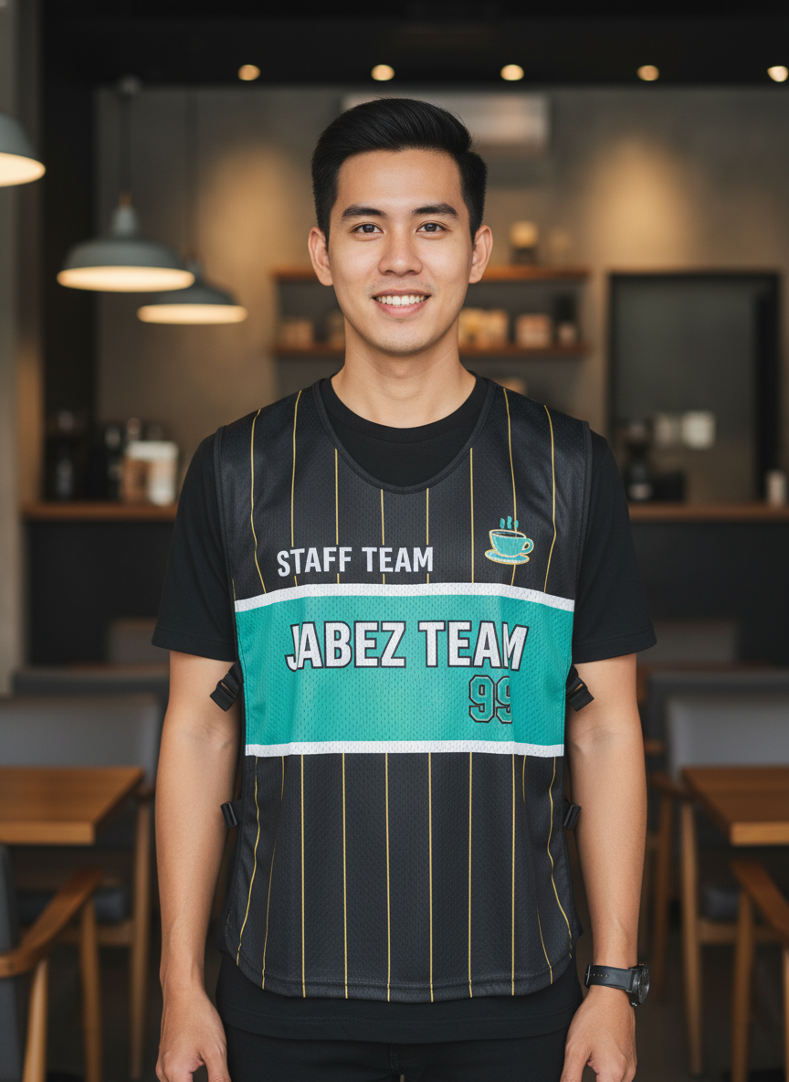 ออกแบบเสื้อกั๊ก รับผลิตเสื้อกั๊ก JABEZ ด้านหน้า ออกแบบเสื้อกั๊ก รับผลิตเสื้อกั๊ก JABEZ ด้านหน้า