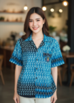 ออกแบบเสื้อทีมผ้าไทย รับผลิตเสื้อทีมผ้าไทย ทรงฮาวาย ด้านหน้า