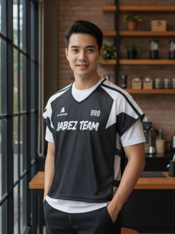 ออกแบบเสื้อกั๊ก รับผลิตเสื้อกั๊ก JABEZ ด้านหน้า