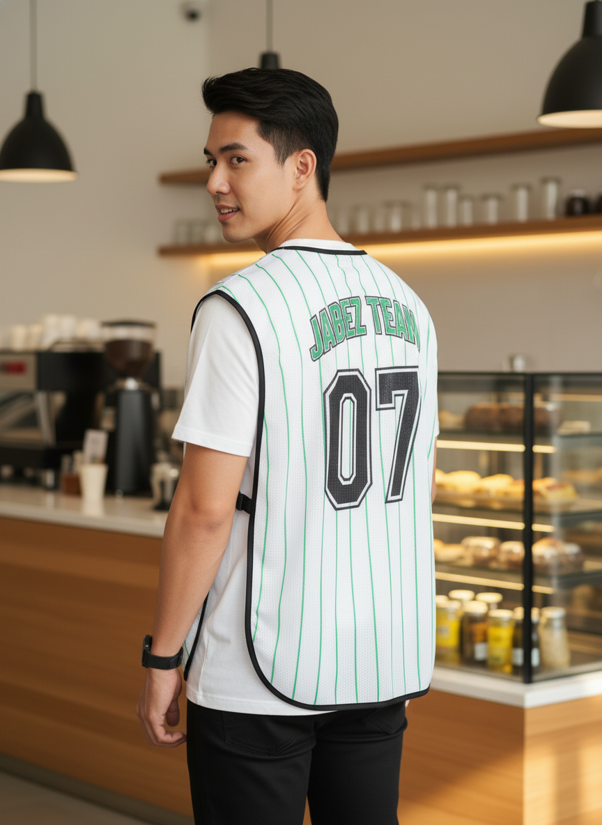 เสื้อกั๊กทีม JABEZ ลายด้านหลัง เสื้อกั๊กทีม JABEZ ลายด้านหลัง