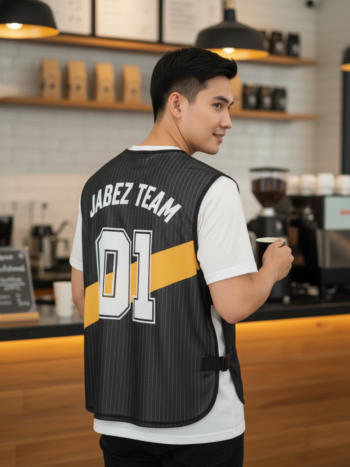 เสื้อกั๊กทีม JABEZ ลายด้านหลัง