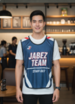 ออกแบบเสื้อกั๊ก รับผลิตเสื้อกั๊ก JABEZ ด้านหน้า