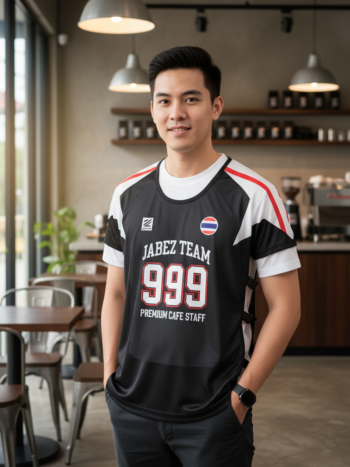ออกแบบเสื้อกั๊ก รับผลิตเสื้อกั๊ก JABEZ ด้านหน้า