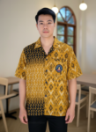 ออกแบบเสื้อทีมผ้าไทย รับผลิตเสื้อทีมผ้าไทย ทรงฮาวาย ด้านหน้า