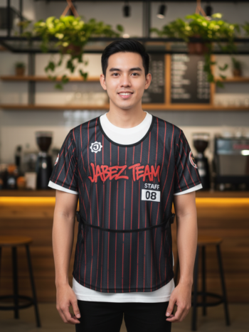 ออกแบบเสื้อกั๊ก รับผลิตเสื้อกั๊ก JABEZ ด้านหน้า