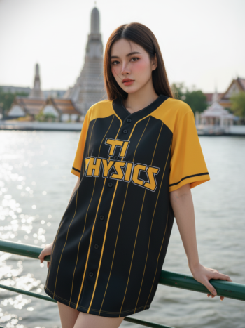 เสื้อเบสบอลพิมพ์ลาย สั่งทำ ออกแบบเอง ORDER 424 ด้านหน้า