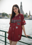 เสื้อเบสบอลพิมพ์ลาย สั่งทำ ออกแบบเอง ORDER 496 ด้านหน้า