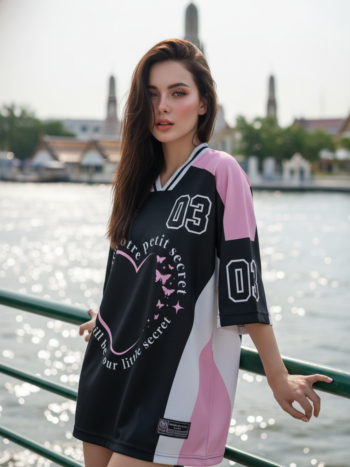 เสื้อเบสบอลพิมพ์ลาย สั่งทำ ออกแบบเอง ORDER 498 ด้านหน้า