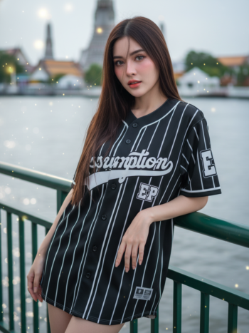 เสื้อเบสบอลพิมพ์ลาย สั่งทำ ออกแบบเอง ORDER 425 ด้านหน้า