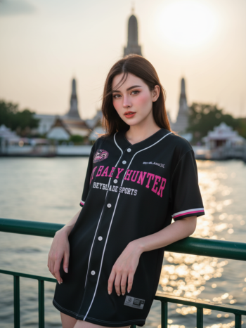 เสื้อเบสบอลพิมพ์ลาย สั่งทำ ออกแบบเอง ORDER 427 ด้านหน้า