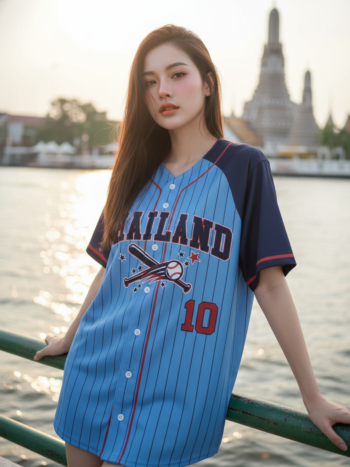 เสื้อเบสบอลพิมพ์ลาย สั่งทำ ออกแบบเอง ORDER 428 ด้านหน้า