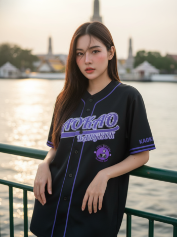 เสื้อเบสบอลพิมพ์ลาย สั่งทำ ออกแบบเอง ORDER 429 ด้านหน้า