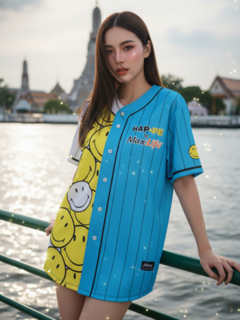 เสื้อเบสบอลพิมพ์ลาย สั่งทำ ออกแบบเอง ORDER 432 ด้านหน้า