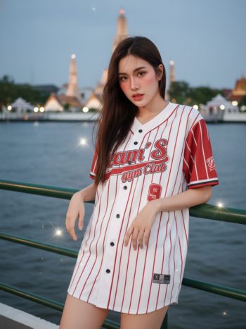 เสื้อเบสบอลพิมพ์ลาย สั่งทำ ออกแบบเอง ORDER 433 ด้านหน้า