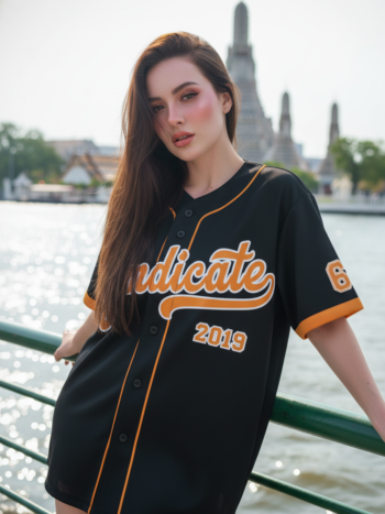 เสื้อเบสบอลพิมพ์ลาย สั่งทำ ออกแบบเอง ORDER 436 ด้านหน้า