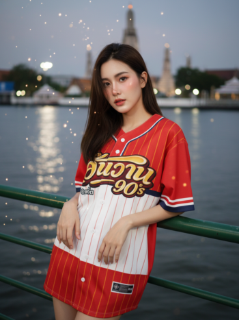 เสื้อเบสบอลพิมพ์ลาย สั่งทำ ออกแบบเอง ORDER 438 ด้านหน้า