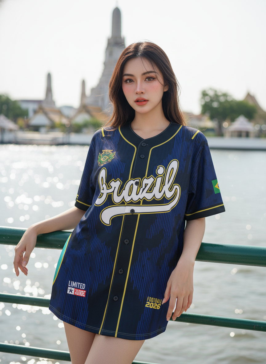 เสื้อแฟนบอล 2026 - บราซิล เบสบอล (แบบ 1)