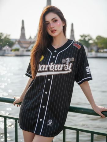 เสื้อเบสบอลพิมพ์ลาย สั่งทำ ออกแบบเอง ORDER 440 ด้านหน้า