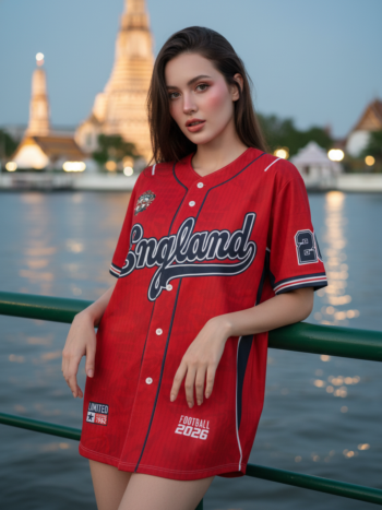 เสื้อแฟนบอล 2026 - อังกฤษ เบสบอล (แบบ 1 2) เสื้อแฟนบอล 2026