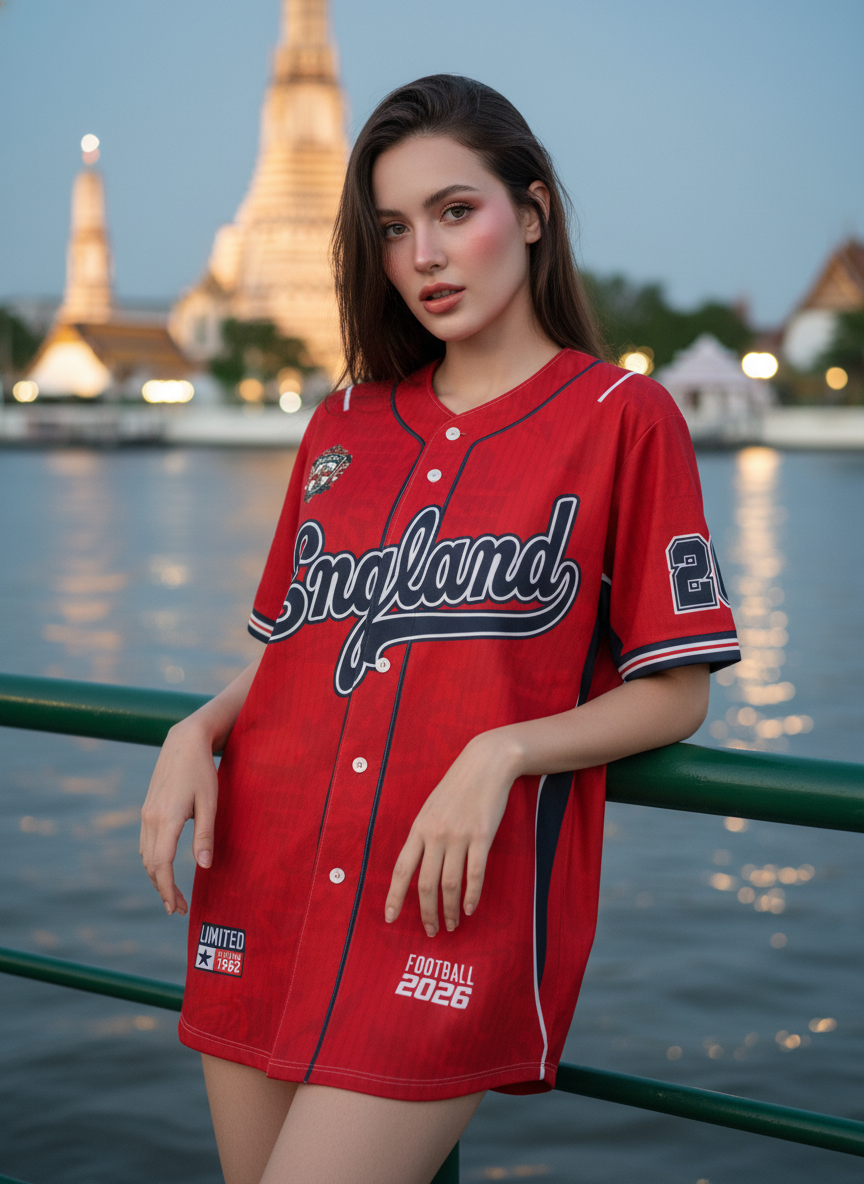 เสื้อแฟนบอล 2026 - อังกฤษ เบสบอล (แบบ 1 2)