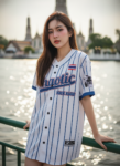 เสื้อเบสบอลพิมพ์ลาย สั่งทำ ออกแบบเอง ORDER 441 ด้านหน้า