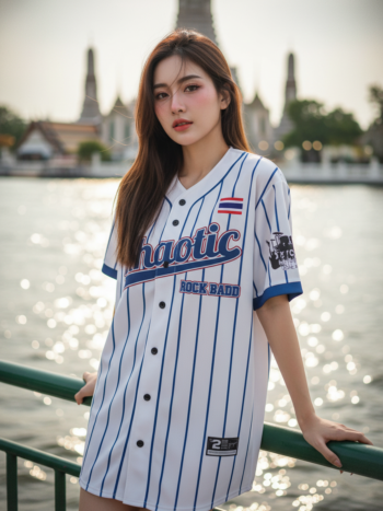 เสื้อเบสบอลพิมพ์ลาย สั่งทำ ออกแบบเอง ORDER 441 ด้านหน้า