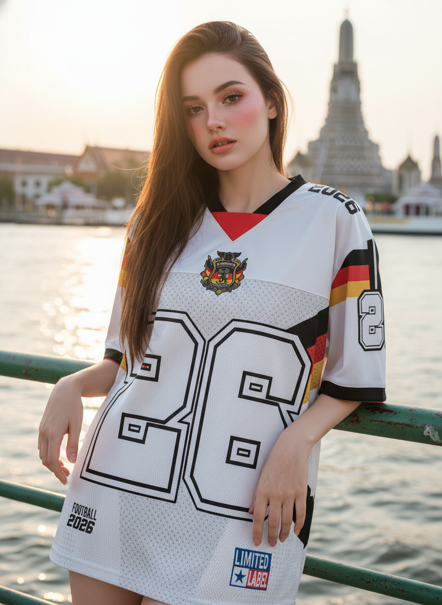 เสื้อแฟนบอล 2026 - เยอรมนี NFL (แบบ 1) ด้านหน้า เสื้อแฟนบอล 2026 - เยอรมนี NFL (แบบ 1) เสื้อแฟนบอล 2026