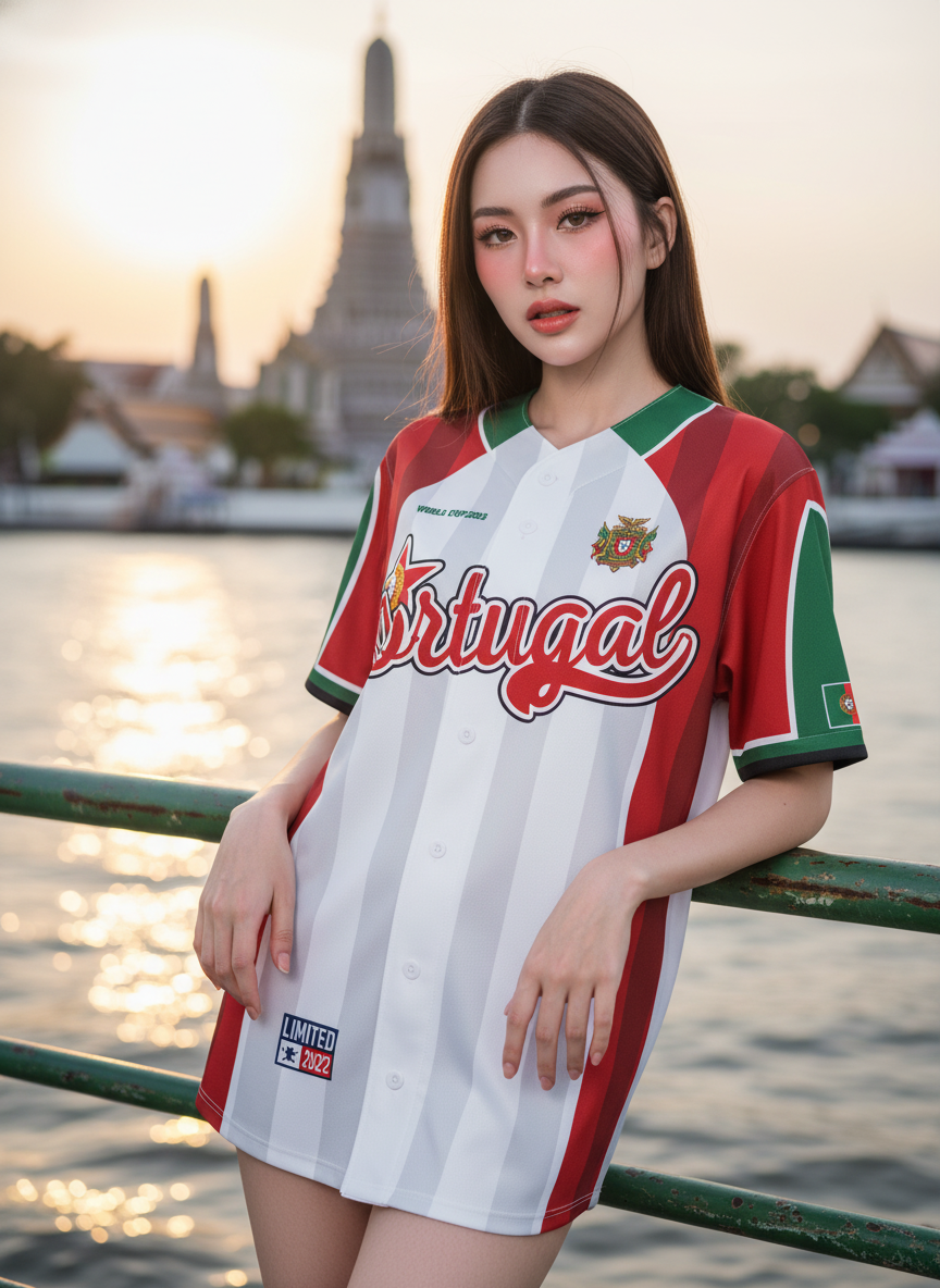 เสื้อแฟนบอล 2026 - โปรตุเกส เบสบอล ด้านหน้า เสื้อแฟนบอล 2026 - โปรตุเกส เบสบอล เสื้อแฟนบอล 2026
