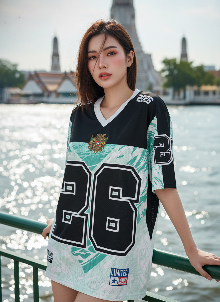 เสื้อแฟนบอล 2026 - โปรตุเกส NFL (แบบ 1) ด้านหน้า เสื้อแฟนบอล 2026 - โปรตุเกส NFL (แบบ 1) เสื้อแฟนบอล 2026