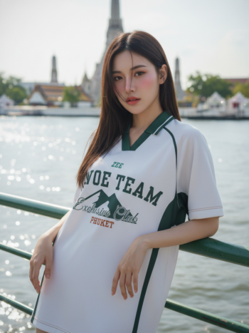 เสื้อเบสบอลพิมพ์ลาย สั่งทำ ออกแบบเอง ORDER 285 แบบใหม่ ด้านหน้า