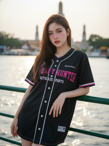 เสื้อเบสบอลพิมพ์ลาย สั่งทำ ออกแบบเอง ORDER 427 รอบ 2 ด้านหน้า