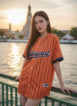 เสื้อเบสบอลพิมพ์ลาย สั่งทำ ออกแบบเอง ORDER 457 รอบ 2 ด้านหน้า