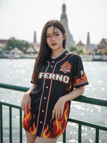 เสื้อเบสบอลพิมพ์ลาย สั่งทำ ออกแบบเอง ORDER 500 ด้านหน้า