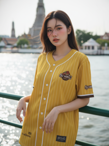 เสื้อเบสบอลพิมพ์ลาย สั่งทำ ออกแบบเอง ORDER 505 ด้านหน้า