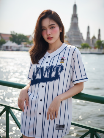 เสื้อเบสบอลพิมพ์ลาย สั่งทำ ออกแบบเอง ORDER 506 ด้านหน้า