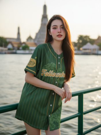 เสื้อเบสบอลพิมพ์ลาย สั่งทำ ออกแบบเอง ORDER 507 ด้านหน้า