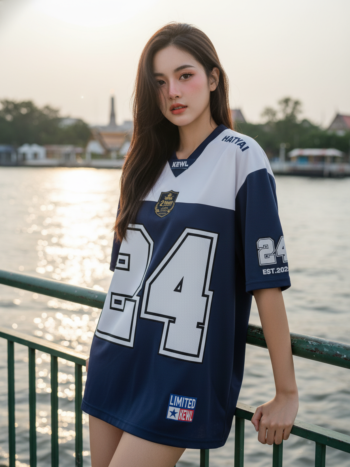 เสื้อเบสบอลพิมพ์ลาย สั่งทำ ออกแบบเอง ORDER 508 ด้านหน้า