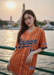 เสื้อเบสบอลพิมพ์ลาย สั่งทำ ออกแบบเอง ORDER 444 ด้านหน้า