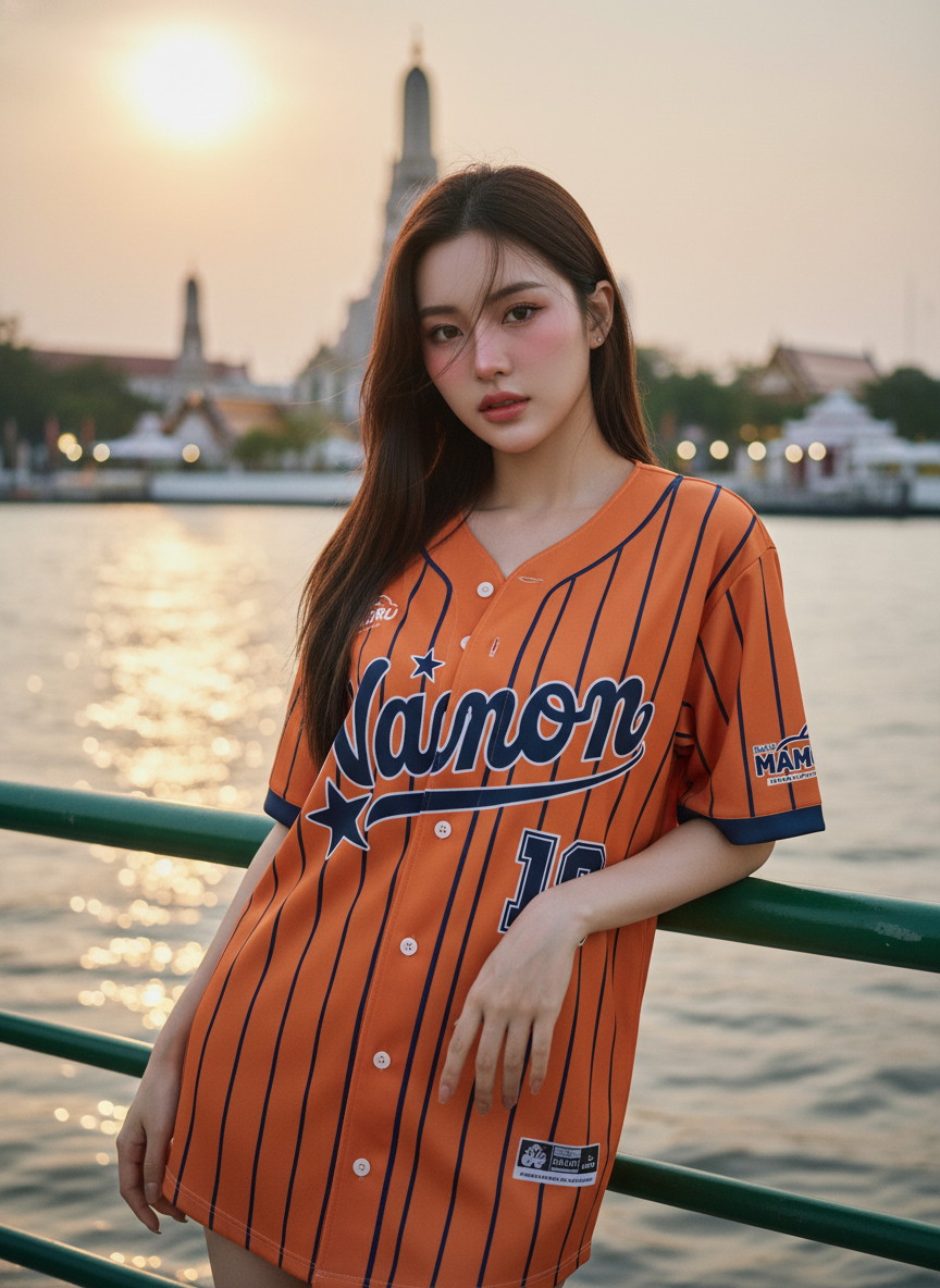 ORDER 444 – เสื้อเบสบอลพิมพ์ลาย สั่งทำ ออกแบบเอง