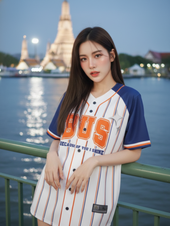 เสื้อเบสบอลพิมพ์ลาย สั่งทำ ออกแบบเอง ORDER 509 ด้านหน้า