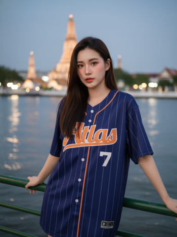 เสื้อเบสบอลพิมพ์ลาย สั่งทำ ออกแบบเอง ORDER 510 ด้านหน้า