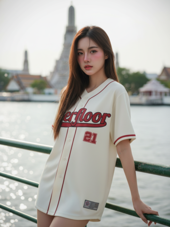 เสื้อเบสบอลพิมพ์ลาย สั่งทำ ออกแบบเอง ORDER 511 ด้านหน้า