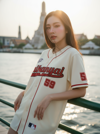 เสื้อเบสบอลพิมพ์ลาย สั่งทำ ออกแบบเอง ORDER 513 ด้านหน้า