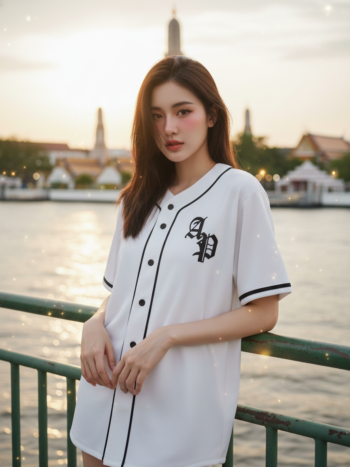 เสื้อเบสบอลพิมพ์ลาย สั่งทำ ออกแบบเอง ORDER 514 ด้านหน้า