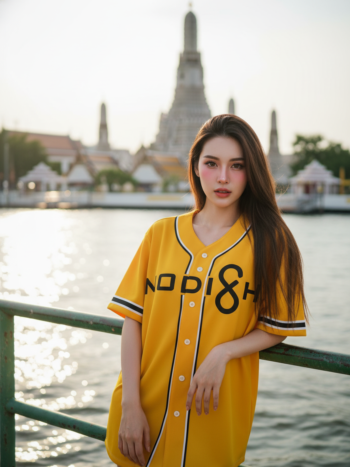 เสื้อเบสบอลพิมพ์ลาย สั่งทำ ออกแบบเอง ORDER 517 ด้านหน้า