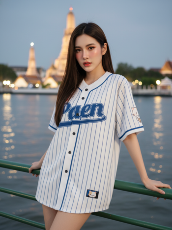 เสื้อเบสบอลพิมพ์ลาย สั่งทำ ออกแบบเอง ORDER 518 ด้านหน้า