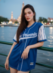 เสื้อเบสบอลพิมพ์ลาย สั่งทำ ออกแบบเอง ORDER 445 ด้านหน้า