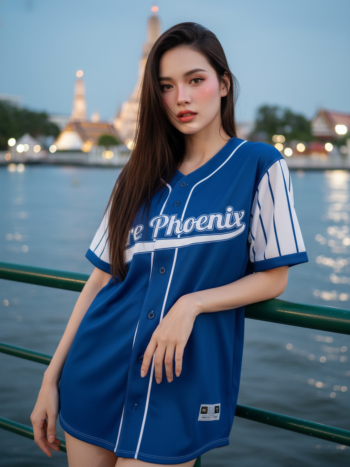 เสื้อเบสบอลพิมพ์ลาย สั่งทำ ออกแบบเอง ORDER 445 ด้านหน้า